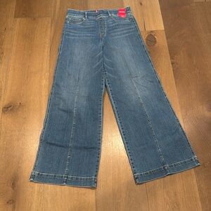 Spanx Women’s Jeans Seamed Front Wide Leg High Rise Size XL